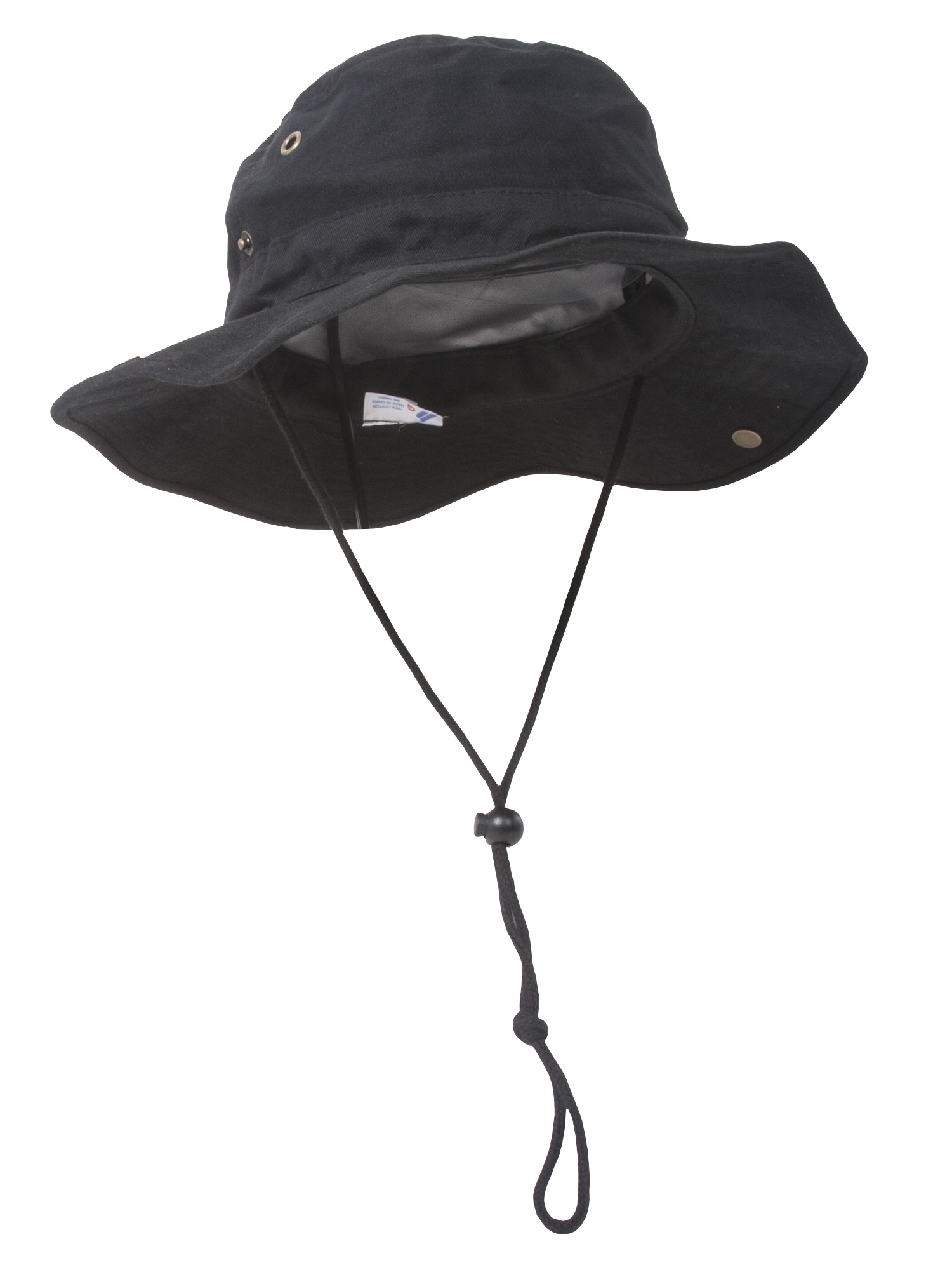 MG Men's Brushed Cotton Twill Aussie Side Snap Chin Cord Hat